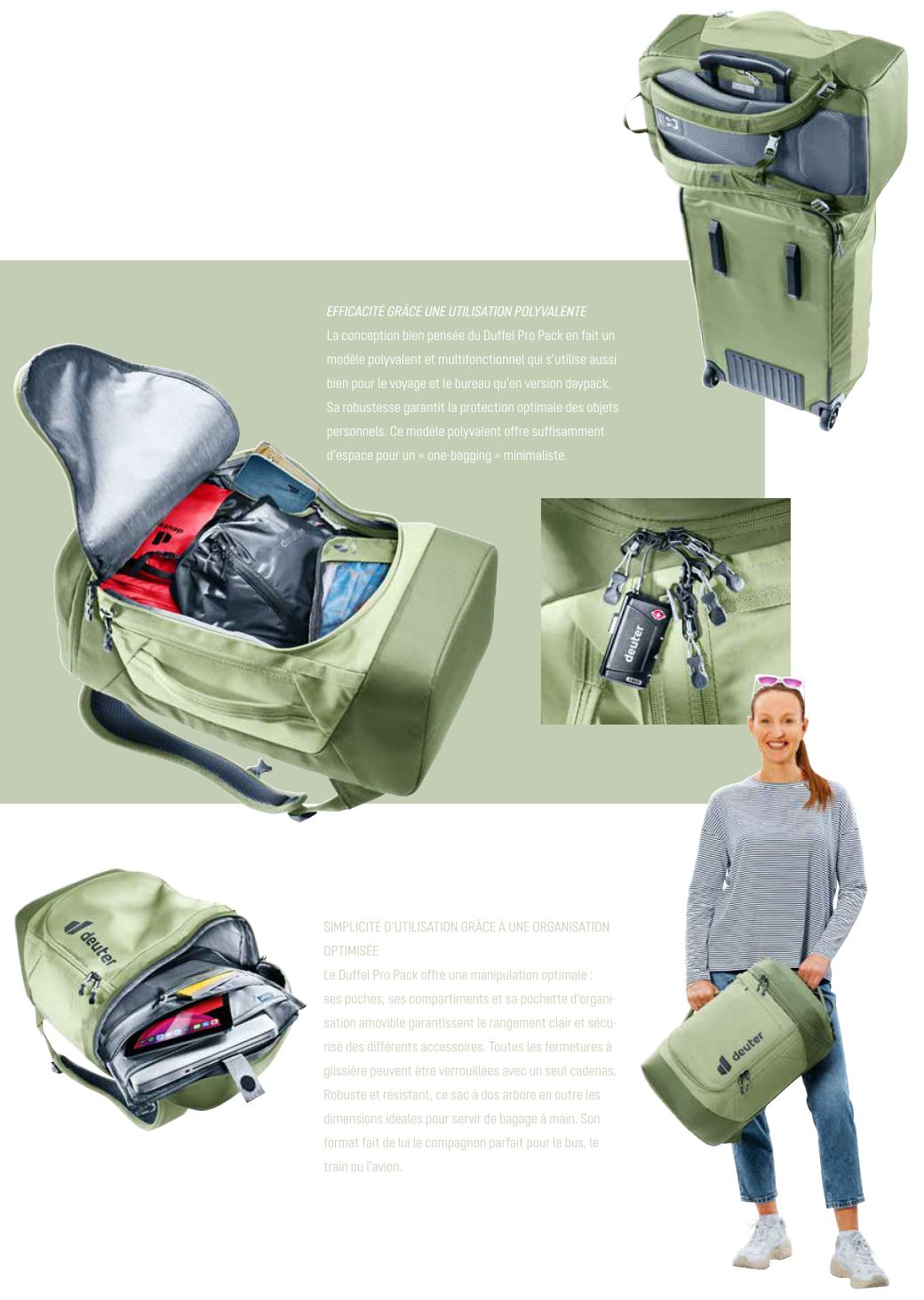 Specifičnosti Duffel Pro Pack 30 Deuter Travel Rockpack